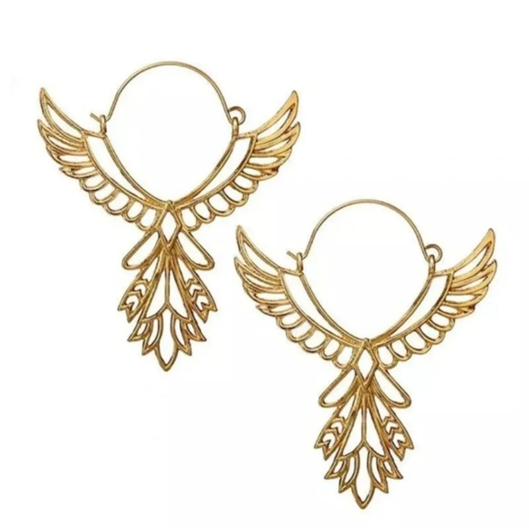 Free People Jewelry - Free people Thunder FreeBird Gold Earrings